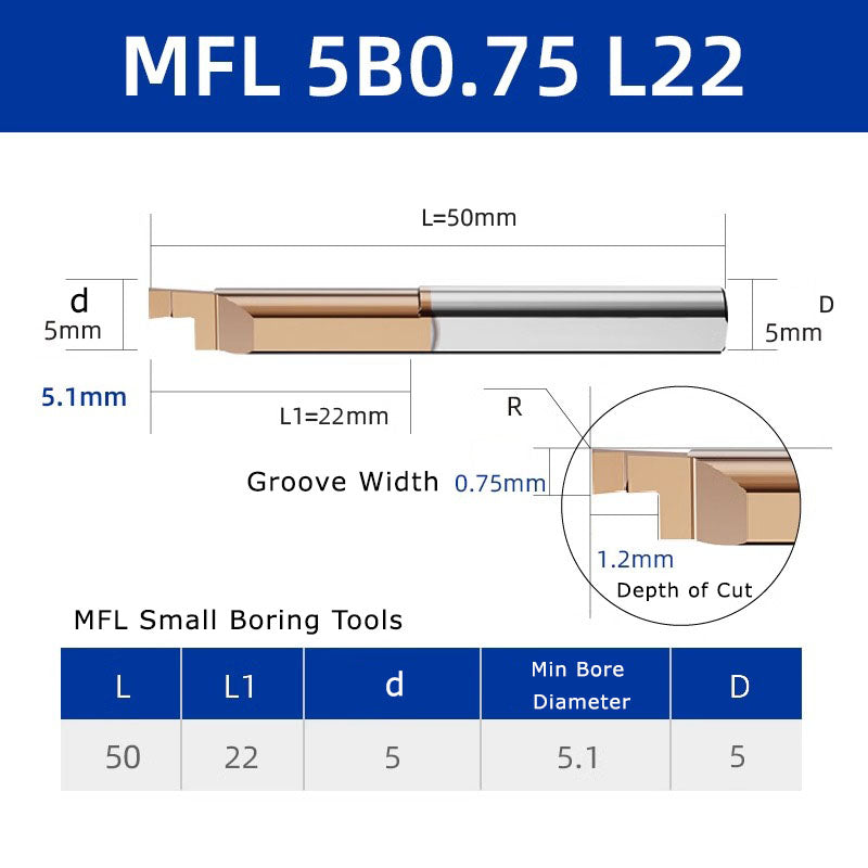 4051 MFR tungsten steel end face slot cutter, small diameter inner hole boring cutter, hard integral alloy small hole end face CNC MFL turning tool holder Shandong Denso Pricision Tools Co.,Ltd.
